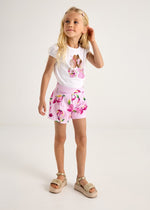 Cargar imagen en el visor de la galería, Conjunto Blusa Rosa Short Cerezas
