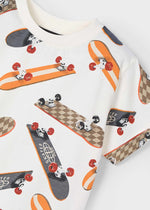 Cargar imagen en el visor de la galería, Conjunto Camiseta Patinetas Short Beige
