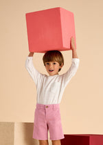 Cargar imagen en el visor de la galería, Conjunto Camisa Mezclilla Camiseta Short Rosa
