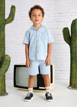 Cargar imagen en el visor de la galería, Conjunto Camisa y Short Rayas con Camiseta
