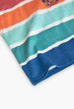 Cargar imagen en el visor de la galería, Conjunto Camiseta Rayas Short Naranja
