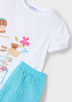 Cargar imagen en el visor de la galería, Conjunto Camiseta Estampada Short Aqua
