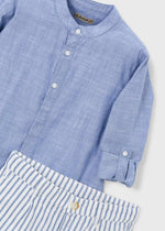 Cargar imagen en el visor de la galería, Conjunto Camisa Azul Short Rayas
