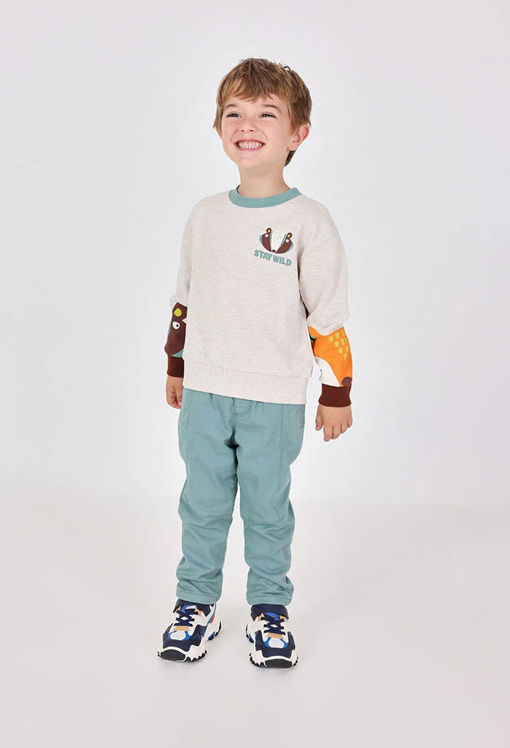 Conjunto Suéter Rayas Pantalón Verde