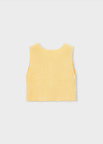 Cargar imagen en el visor de la galería, Conjunto Chaleco Amarillo Pantalón Beige
