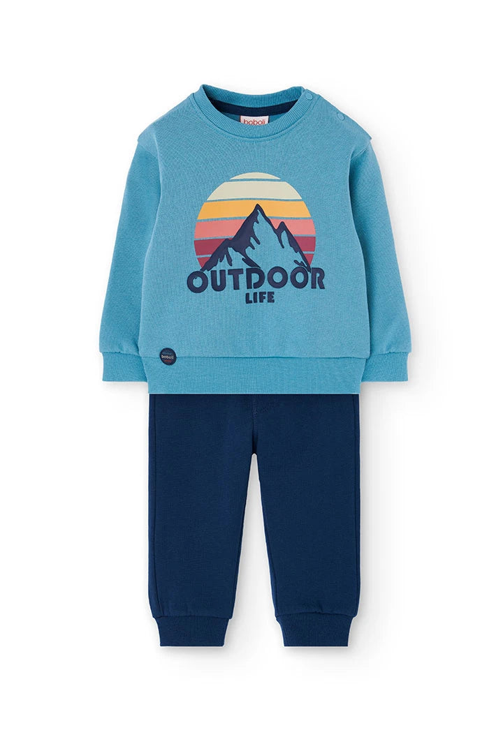 Conjunto Sudadera Azul Montaña Pantalón