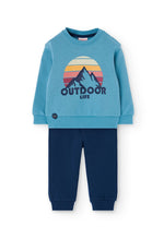 Cargar imagen en el visor de la galería, Conjunto Sudadera Azul Montaña Pantalón
