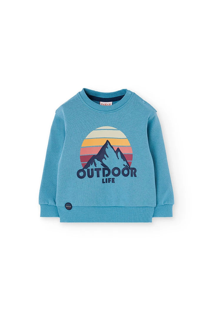 Conjunto Sudadera Azul Montaña Pantalón