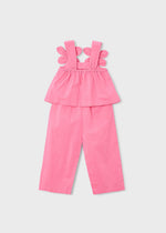 Cargar imagen en el visor de la galería, Conjunto Blusa Flores Pantalón Rosa

