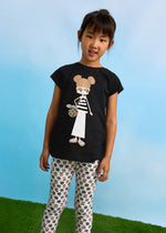 Cargar imagen en el visor de la galería, Conjunto Camiseta Negra Leggings Manzanitas
