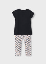 Cargar imagen en el visor de la galería, Conjunto Camiseta Negra Leggings Manzanitas
