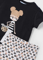 Cargar imagen en el visor de la galería, Conjunto Camiseta Negra Leggings Manzanitas
