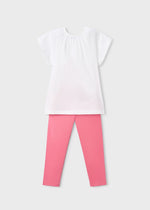 Cargar imagen en el visor de la galería, Conjunto Camiseta Flor Leggings Rosas
