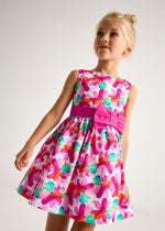 Cargar imagen en el visor de la galería, Vestido Rosa Flores Moño
