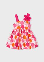 Cargar imagen en el visor de la galería, Vestido Flor Estampado Rosa Naranja
