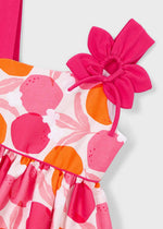 Cargar imagen en el visor de la galería, Vestido Flor Estampado Rosa Naranja
