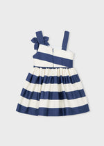 Cargar imagen en el visor de la galería, Vestido Flor Rayas Azul
