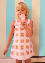 Cargar imagen en el visor de la galería, Vestido Crochet Beige Lila
