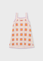 Cargar imagen en el visor de la galería, Vestido Crochet Beige Lila
