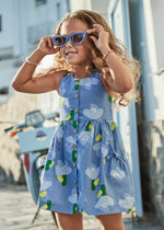 Cargar imagen en el visor de la galería, Vestido Azul Flores
