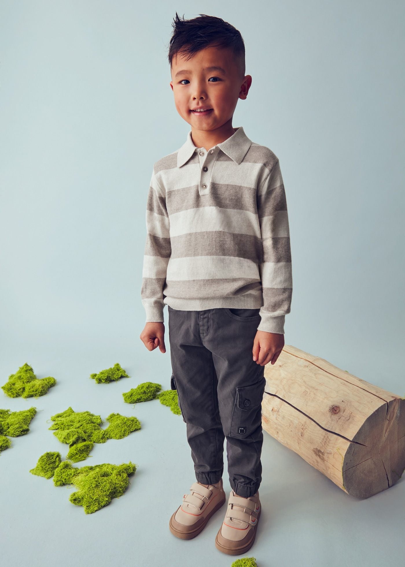 Suéter Tipo Polo Rayas