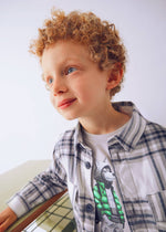 Cargar imagen en el visor de la galería, Conjunto Camisa Gris Camiseta Pantalón
