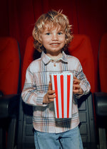 Cargar imagen en el visor de la galería, Camisa Cuadros Nata
