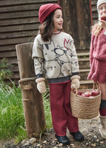 Cargar imagen en el visor de la galería, Conjunto Suéter Gatitos Pantalón Tejido
