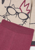 Cargar imagen en el visor de la galería, Conjunto Suéter Gatitos Pantalón Tejido
