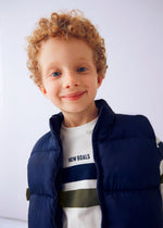 Cargar imagen en el visor de la galería, Conjunto Chaleco Azul Camiseta Pantalón
