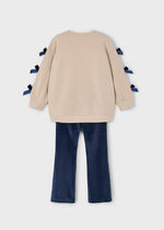 Cargar imagen en el visor de la galería, Conjunto Sudadera Moños Leggings Marino
