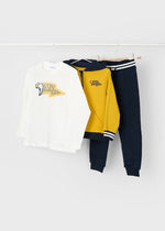 Cargar imagen en el visor de la galería, Conjunto Sudadera Amarilla Camiseta y Pantalón
