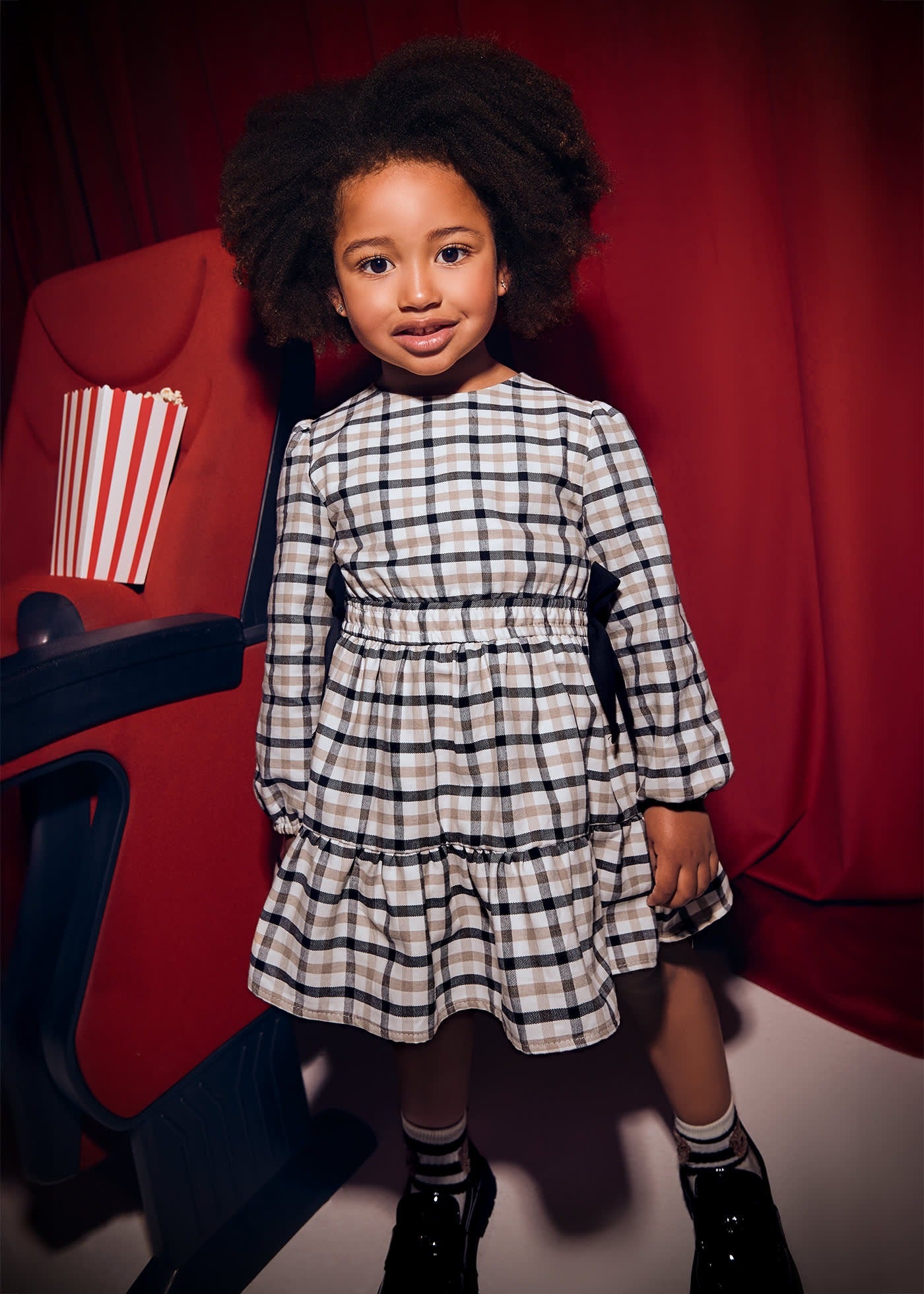 Vestido Cuadros Moños