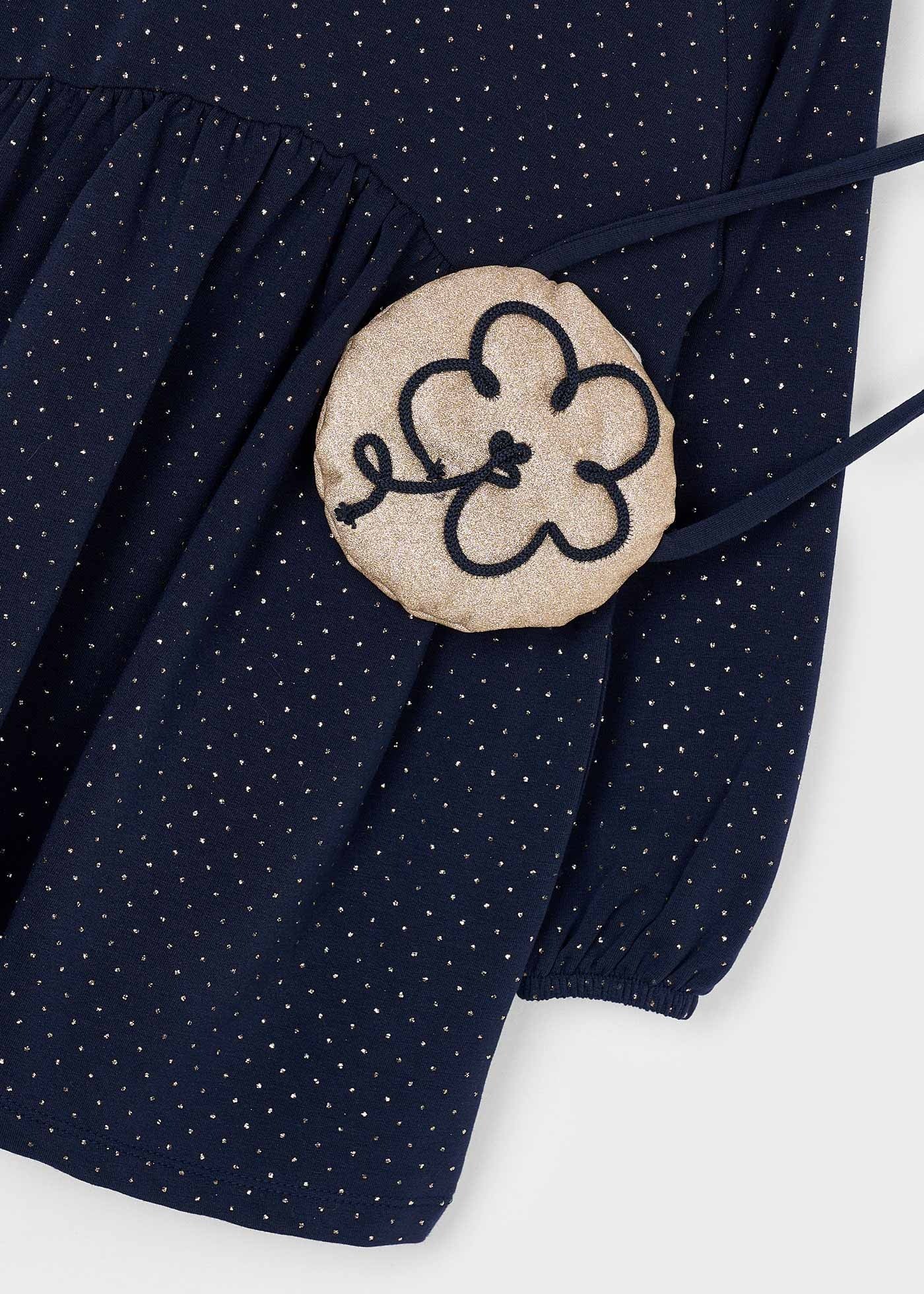 Vestido Marino con Bolso