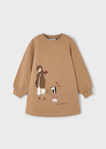 Cargar imagen en el visor de la galería, Vestido Camel Niña y Perrito
