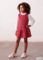 Cargar imagen en el visor de la galería, Vestido Tweed Rojo
