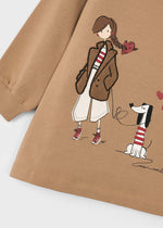 Cargar imagen en el visor de la galería, Vestido Camel Niña y Perrito
