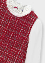 Cargar imagen en el visor de la galería, Vestido Tweed Rojo
