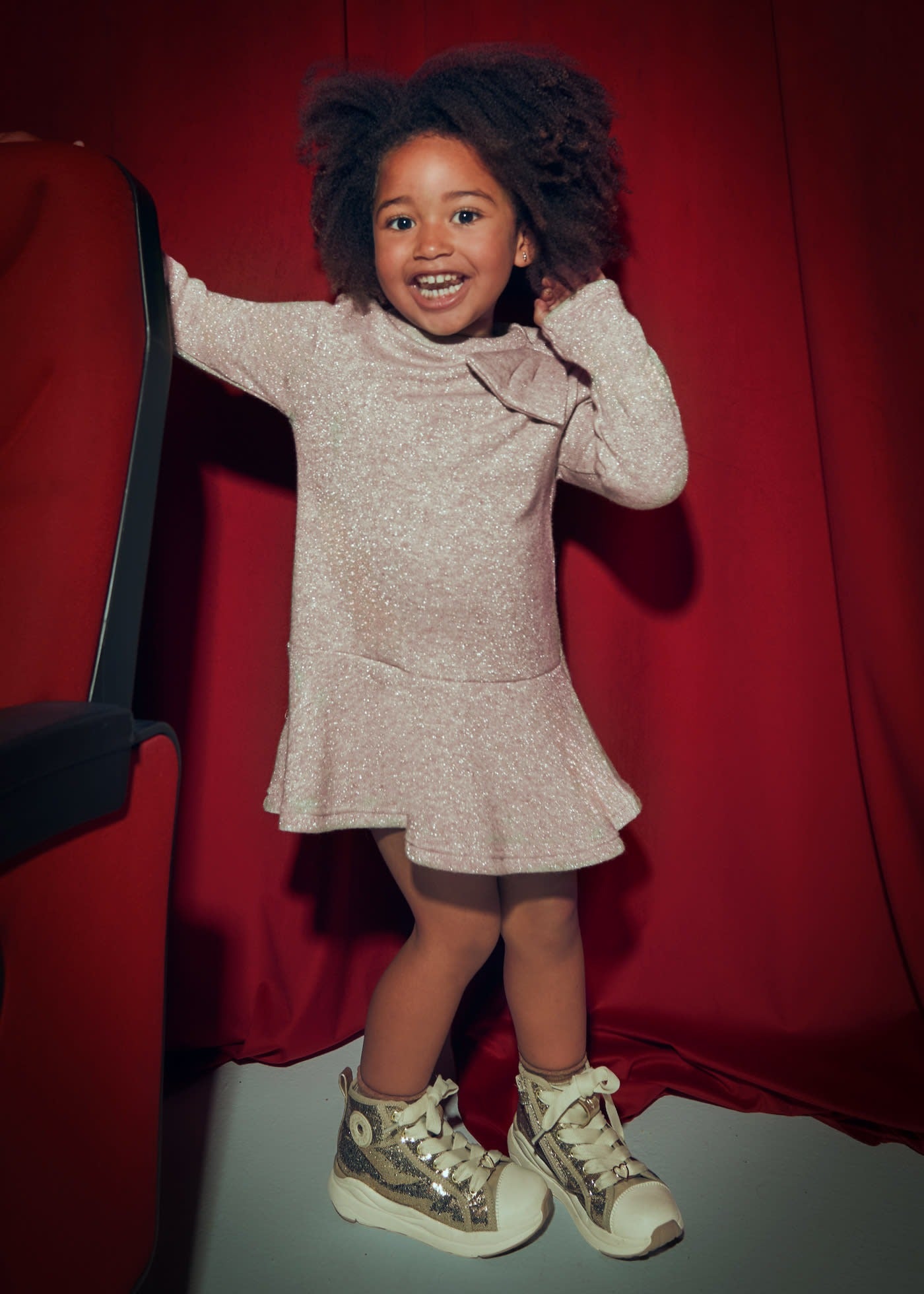 Vestido Beige Glitter