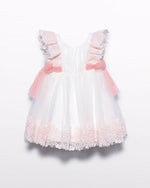 Cargar imagen en el visor de la galería, Vestido Blanco Moño Rosa
