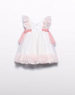 Cargar imagen en el visor de la galería, Vestido Blanco Moño Rosa
