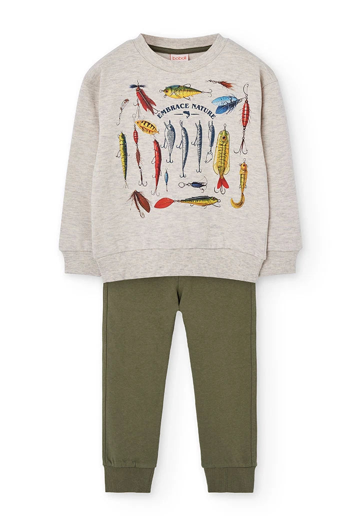 Conjunto Sudadera Pesca Pantalón Verde