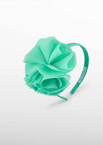 Cargar imagen en el visor de la galería, Diadema Flor Gasa Aqua
