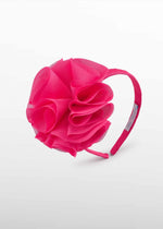 Cargar imagen en el visor de la galería, Diadema Flor Gasa Fucsia
