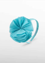 Cargar imagen en el visor de la galería, Diadema Flor Gasa Turquesa
