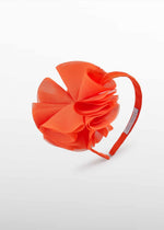 Cargar imagen en el visor de la galería, Diadema Flor Gasa Naranja
