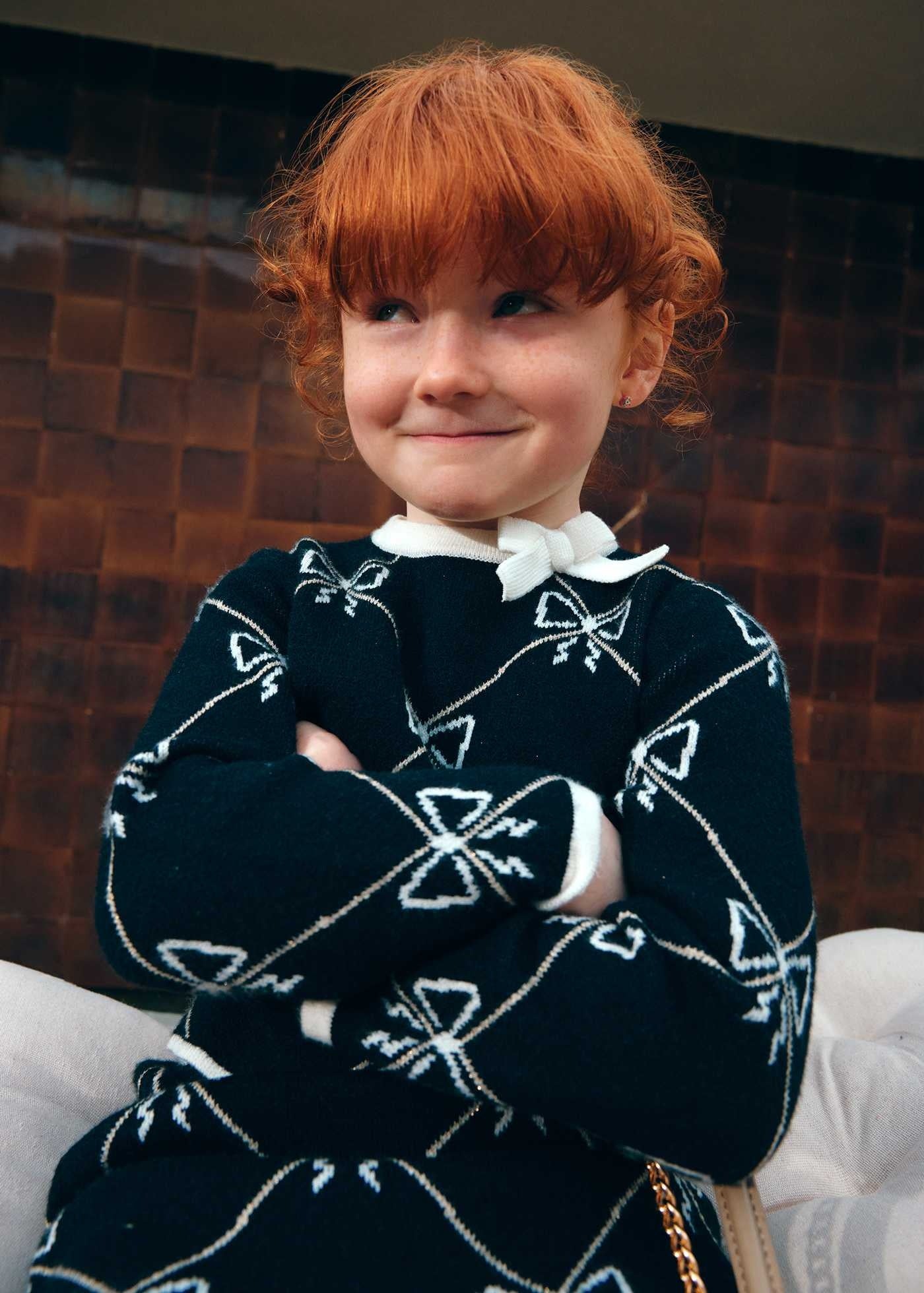 Conjunto Suéter Falda Moños