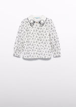 Cargar imagen en el visor de la galería, Conjunto Camisa Moños Falda Negra
