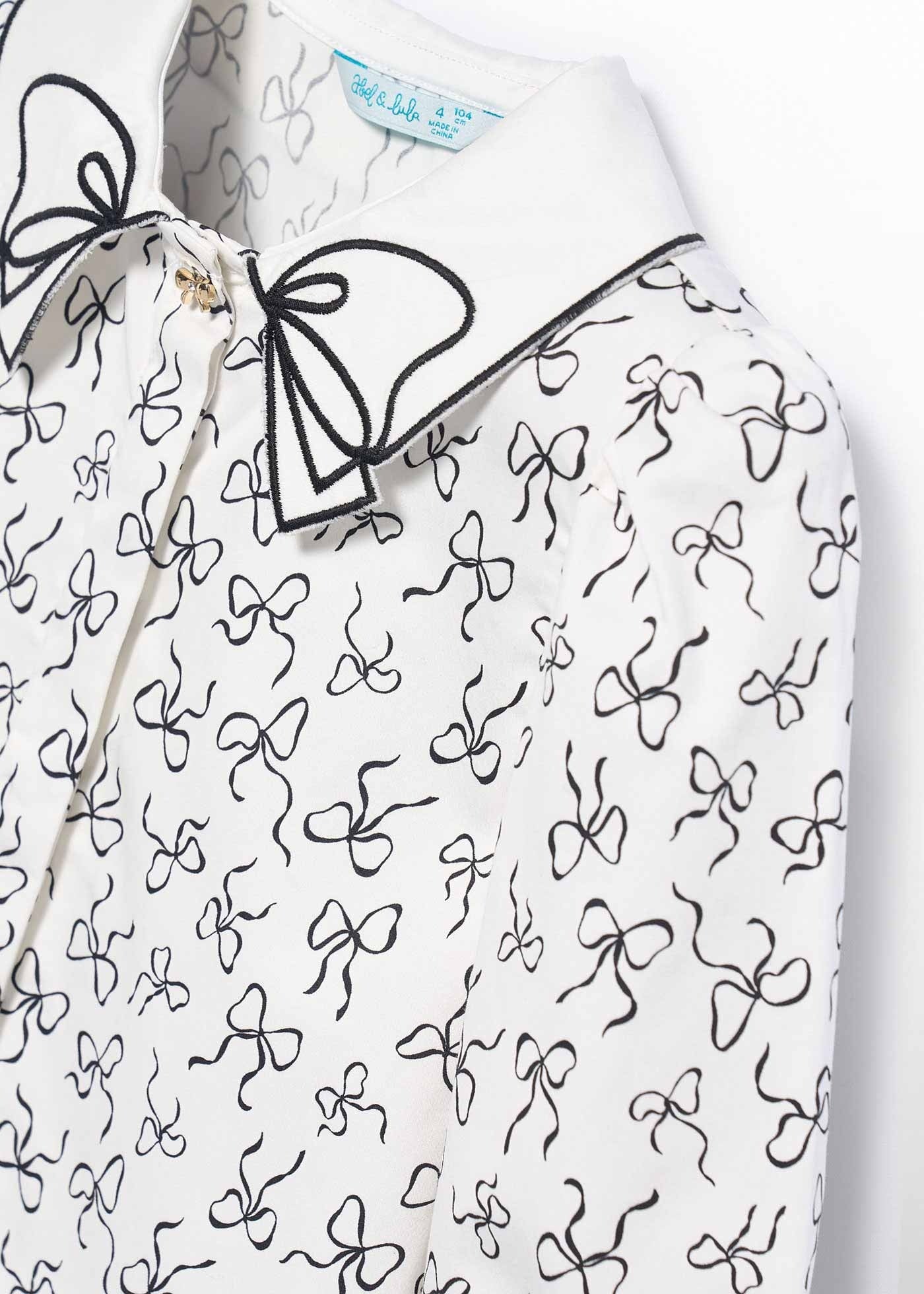 Conjunto Camisa Moños Falda Negra