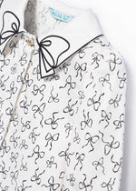 Cargar imagen en el visor de la galería, Conjunto Camisa Moños Falda Negra
